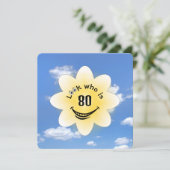 80e Verjaardagsfeest Zomerzon Kaart (Staand voorkant)