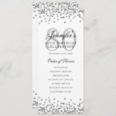 80e verjaardagsfeestje Bedankt Zilver Kaart (Voorkant / Achterkant)