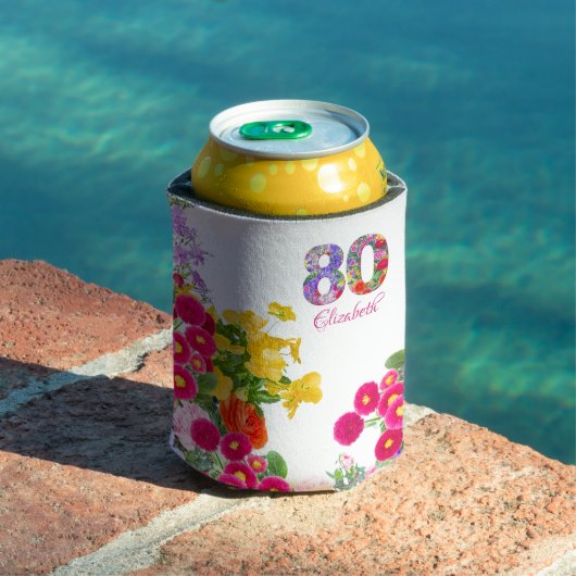 80e verjaardagsfeestje bloemboeket koelbox blikjeskoeler (Insitu Zwembad)