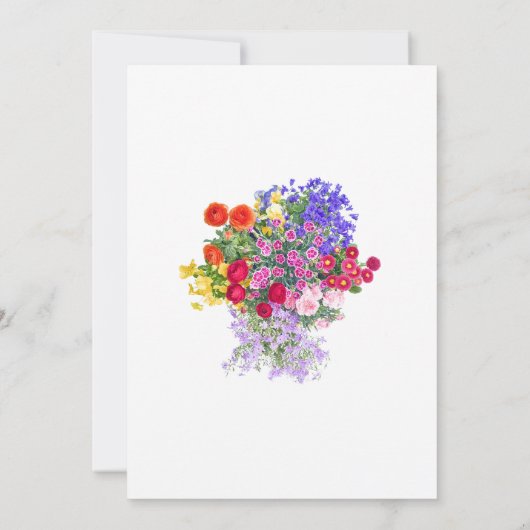 80e verjaardagsfeestje Bloemen Moderne uitnodiging (Achterkant)