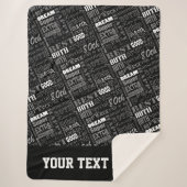 80e verjaardagsfeestje speciaal gepersonaliseerd m sherpa deken (Voorkant)