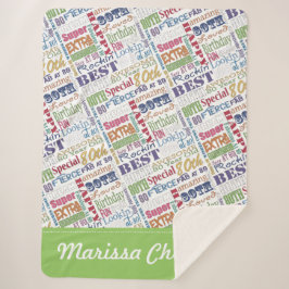 80e verjaardagsfeestje speciaal gepersonaliseerd m sherpa deken