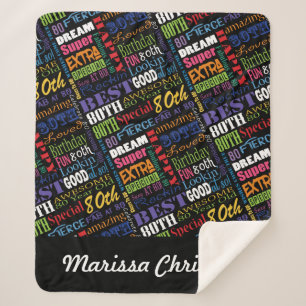 80e verjaardagsfeestje speciaal gepersonaliseerd m sherpa deken