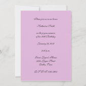 80e verjaardagsfeestje uitnodigings Rozen Kaart (Achterkant)