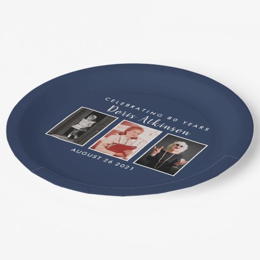 80e verjaardagsfoto, bord (Gekanteld)