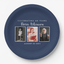 80e verjaardagsfoto, bord