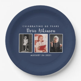 80e verjaardagsfoto, bord