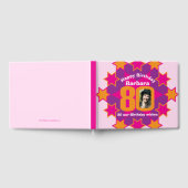 80e verjaardagsfoto roze oranje gastenboek (Volledig)