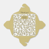 80e verjaardagspartij Goud/Wit Nummerpatroon Bedankdoosjes (Uitgevouwen)