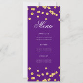 80e verjaardagsprogramma Goud Paarse Glitter met m Kaart (Achterkant)