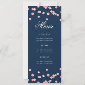 80e Verjaardagsprogramma Roos Gold Navy Glitter Me Kaart (Achterkant)