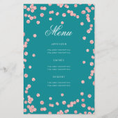 80e Verjaardagsprogramma Roos Goud Blauwgroen Glit (Achterkant)