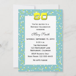 80e Verjaardagsuitnodiging Confetti Kaart