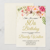 80e Verrassing Verjaardag Vrouwen Verjaardag Kaart (Voorkant / Achterkant)