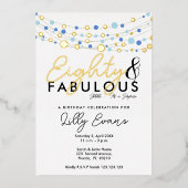 80e verrassing verjaardagsfeestje uitnodiging eleg (Voorkant)