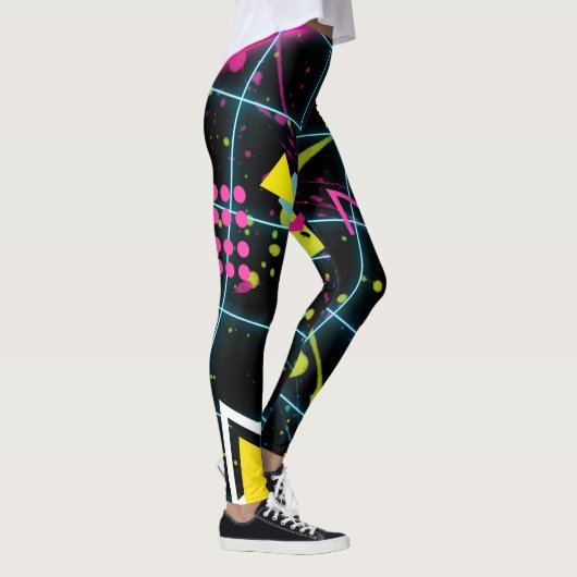80's 1980's Retro Grunge Mode Design Leggings (Rechts)
