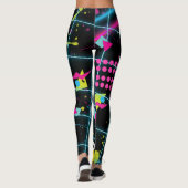 80's 1980's Retro  Grunge Mode Design Leggings (Achterkant)