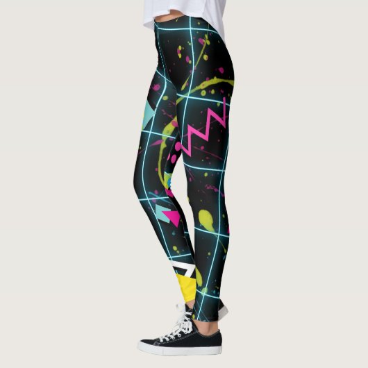 80's 1980's Retro Grunge Mode Design Leggings