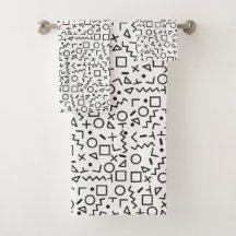 '80's '90-inch zwarte & witte retroflectuur'-patro