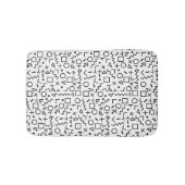 '80's '90-inch zwarte & witte retroflectuur'-patro badmat (Voorkant)