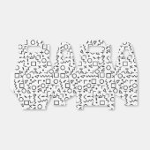 '80's '90-inch zwarte & witte retroflectuur'-patro bedankdoosjes (Uitgevouwen)