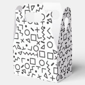 '80's '90-inch zwarte & witte retroflectuur'-patro bedankdoosjes (Geopend)