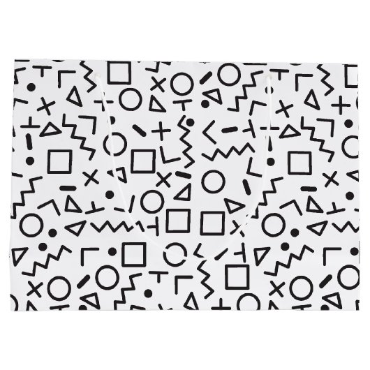 '80's '90-inch zwarte & witte retroflectuur'-patro groot cadeauzakje (Achterkant)