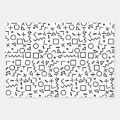 '80's '90-inch zwarte & witte retroflectuur'-patro inpakpapier vel (Voorkant 3)