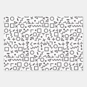 '80's '90-inch zwarte & witte retroflectuur'-patro inpakpapier vel (Voorkant 2)