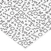 '80's '90-inch zwarte & witte retroflectuur'-patro korte tafelloper (Hoek)