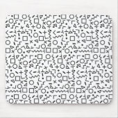 '80's '90-inch zwarte & witte retroflectuur'-patro muismat (Voorkant)