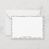 '80's '90-inch zwarte & witte retroflectuur'-patro notitiekaartje (Voorkant)