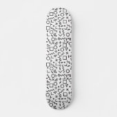 '80's '90-inch zwarte & witte retroflectuur'-patro persoonlijk skateboard (Voorkant)