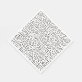 '80's '90-inch zwarte & witte retroflectuur'-patro servet (Hoek)