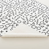 '80's '90-inch zwarte & witte retroflectuur'-patro sherpa deken (3/4)