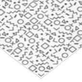 '80's '90-inch zwarte & witte retroflectuur'-patro tafelkleed (Gekanteld)