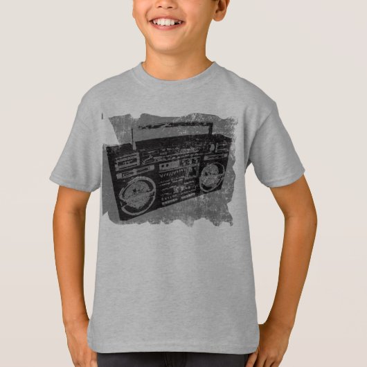 80'S 90'S BOOMBOX COOLE RETRO T-SHIRT (Voorkant)