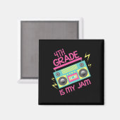 80's 90's Boombox Design 4e klas is mijn jam Magneet (Voorkant / Achterkant)