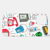  80's 90's doedelen met boem box, televisie Case-Mate iPhone case (Achterkant (horizontaal))