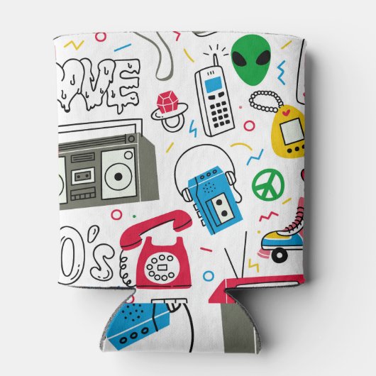  80's 90's Doodle collectie. Blikjeskoeler (Achterkant)