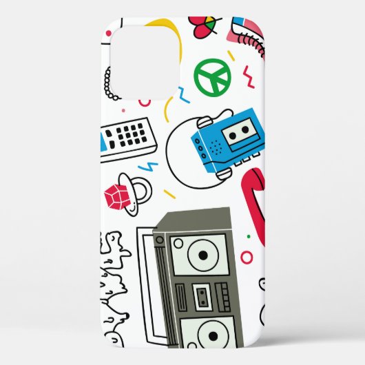 80's 90's Doodle collectie. Case-Mate iPhone Case (Achterkant)