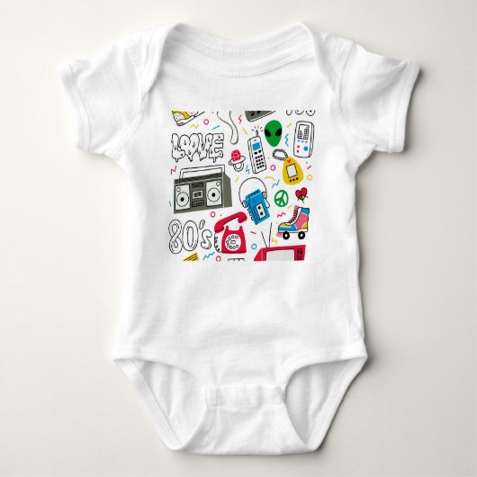 80's 90's Doodle collectie. Romper (Voorkant)