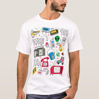  80's 90's Doodle collectie. T-shirt
