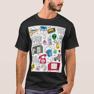  80's 90's Doodle collectie. T-shirt