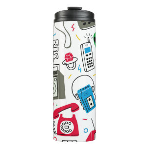 80's 90's Doodle collectie. Thermosbeker