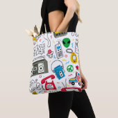  80's 90's Doodle collectie. Tote Bag (Dichtbij)