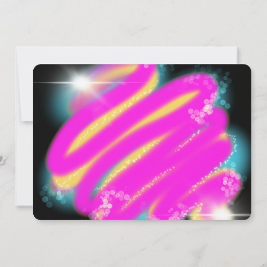 80s 90s Feest Airbrush Retro BoomBox Terugblik Kaart (Achterkant)