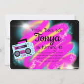 80s 90s Feest Airbrush Retro BoomBox Terugblik Kaart (Voorkant)