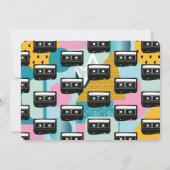80s 90s Feest Roze Collage Cassette Throwback Kaart (Achterkant)