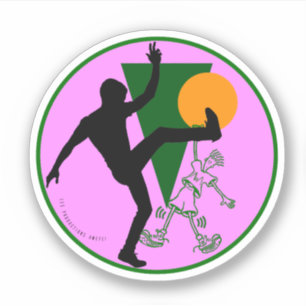 80s-90s Fido Dido ronde sticker -logo Aweye